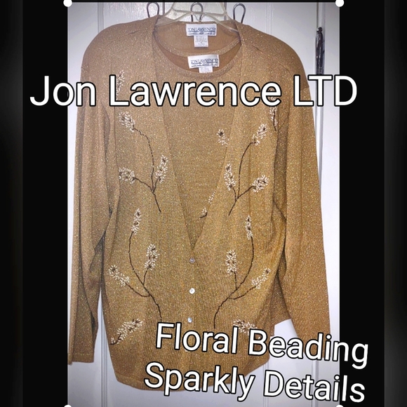 (Clone Listing) Vtg Jon Lawrence Sparkly Sweater set - Picture 4 of 14